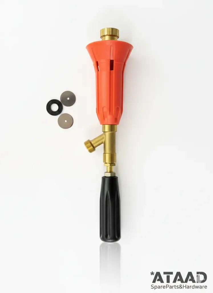 مسدس/فرد الرش الزراعي بثلاث وضعيات رش (لون احمر-قصير)