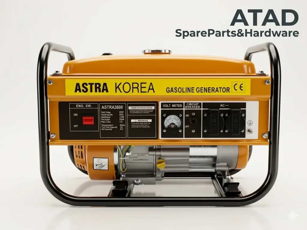 [(ASTRA3800)] (ASTRA3800) ASTRA KOREA .5HP 15 لتر كهرباء مولد الطاقة بقدرة 3.3 كيلو واط  .