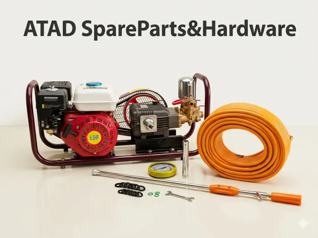 [(FST-30H K)] وحدة رش بنزين متكاملة - محرك 6.5HP مع مضخة نحاسية (FST-30H K) وطقم ملحقات 30 لتر