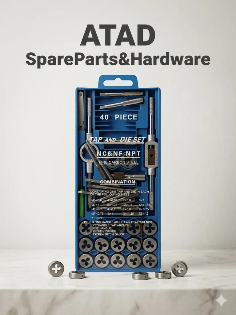 طقم تسنين البراغي المتكامل 40 قطعة (Tap and Die Set)