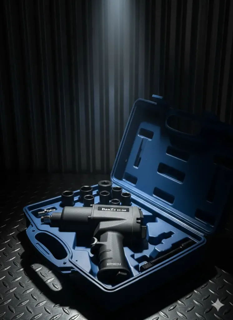 [BZ-268 (180705244)] BANZE Duty Impact Wrench "درل بناشر 1/2 انش دبل همر + بوكسات