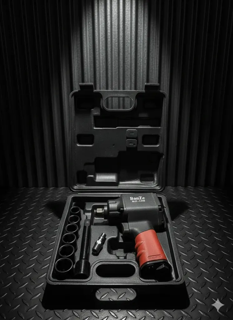 BANZE Duty Impact Wrench دريل بناشر  (S)    هوائي 1/2" انش دبل همر+بوكسات