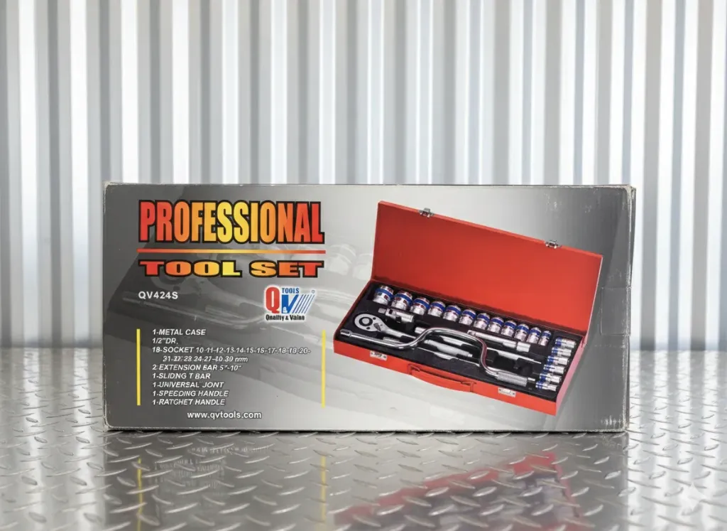[QV424S] QV طقم لقم (بوكسات) 1/2 انش – مقاسات كبيرة  (10 مم - 32 مم)